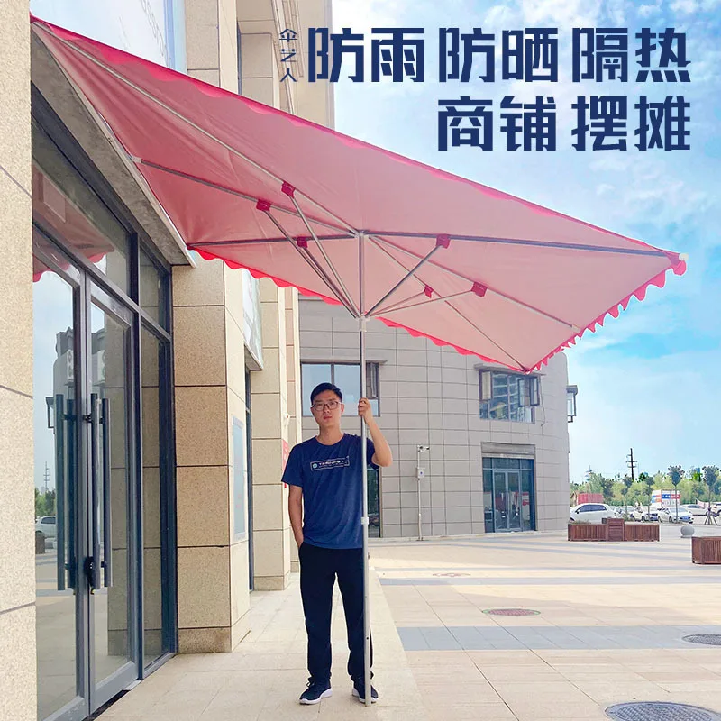 Parasols, inclined umbrellas, shop facades, outdoor street stalls, courtyards, four-sided business, sun umbrellas, large canopie