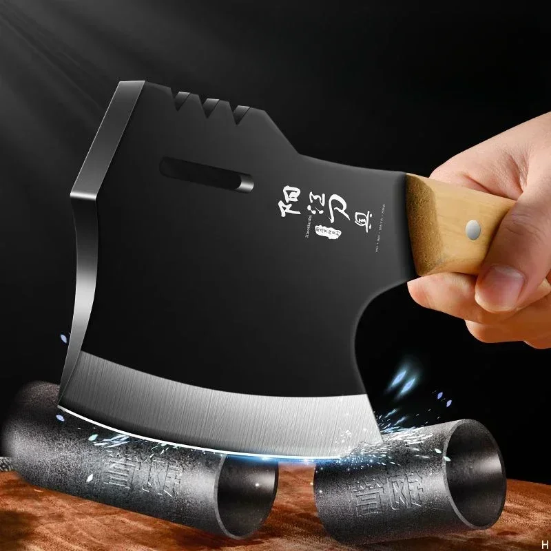 Axe Chopping Bone Knife, Household Chopping Turkey and Big Bones Sharp Axe Knife, Commercial Butcher's Chopping Knife