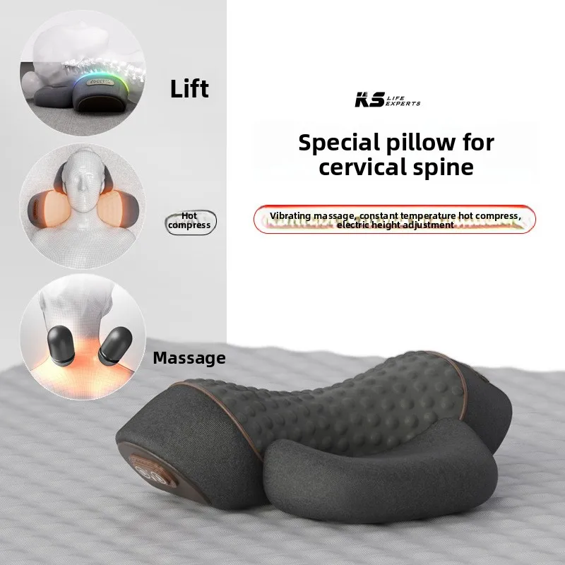 

Cylindrical Cervical Pillow Heated Massage for Sleep Spine Repair Non Traction Neck Support