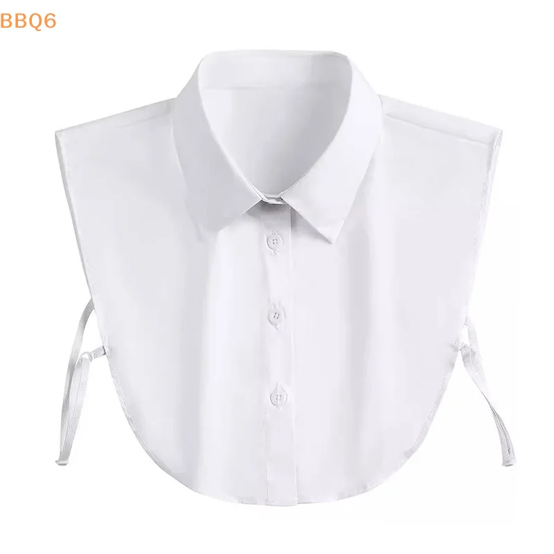 *Fake Collar White Black Blouse Sweater Detachable Shirt Women Cotton Lapel Blouse Top Women Clothes Accessories