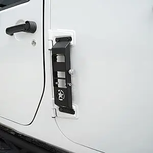 Hooke Road JK Türscharnier-Trittstufe, Metall-Klappfußpedal mit Sternzeichen für 2007-2018 Jeep Wrangler JK & JKU – Detail 5