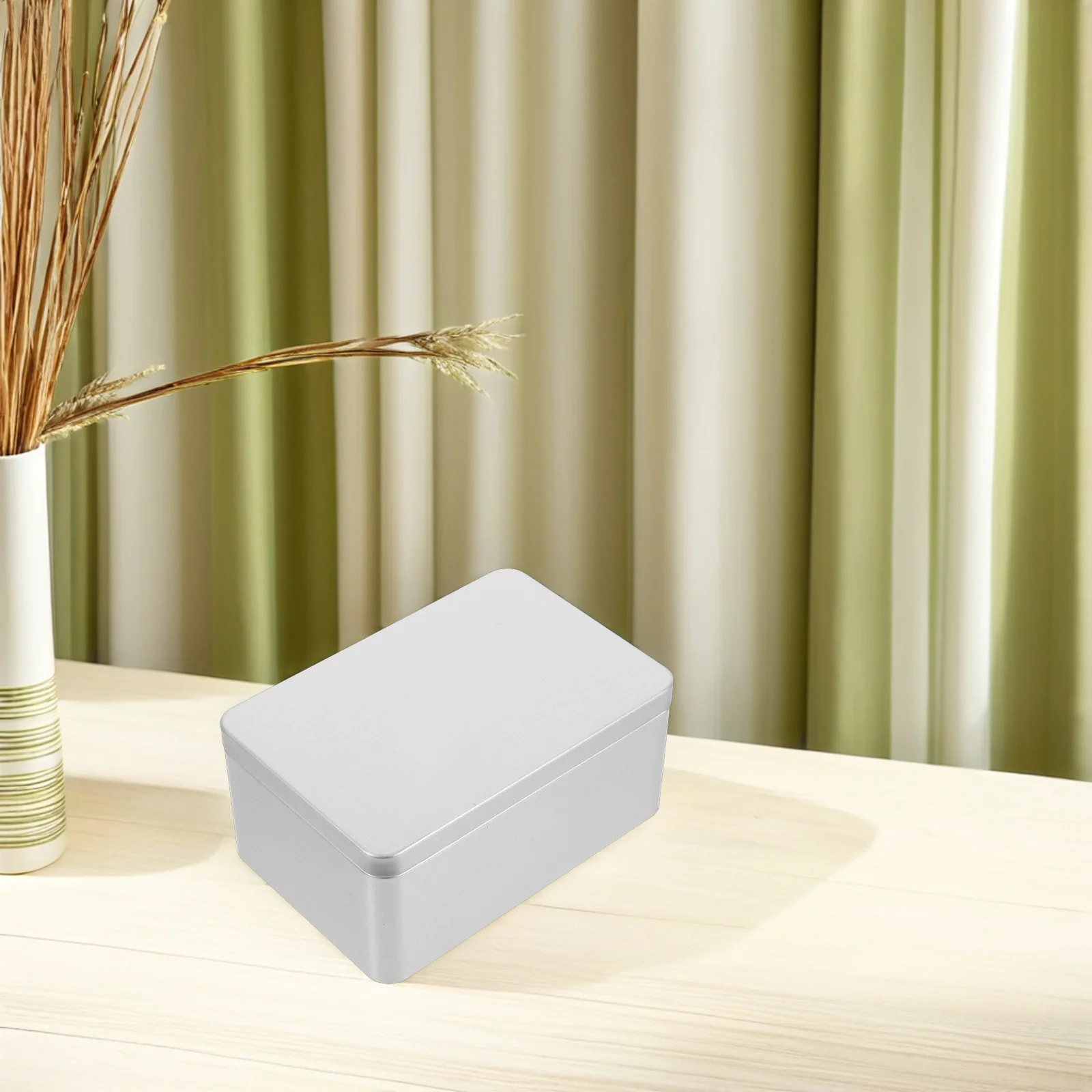 

1pcs Tinplate Storage Box Medium For Sewing Tools Crafts Photos Cards Coins Travel Keepsake Home Office Portable Craft Tool