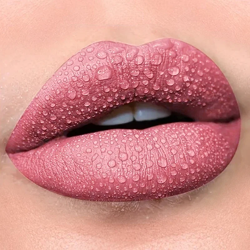 1pcs Waterproof Matte Velvet Lip Tint: Long-Lasting Nude Lip Glaze for a Sexy and Smooth Finish, Valentine's Day Gift