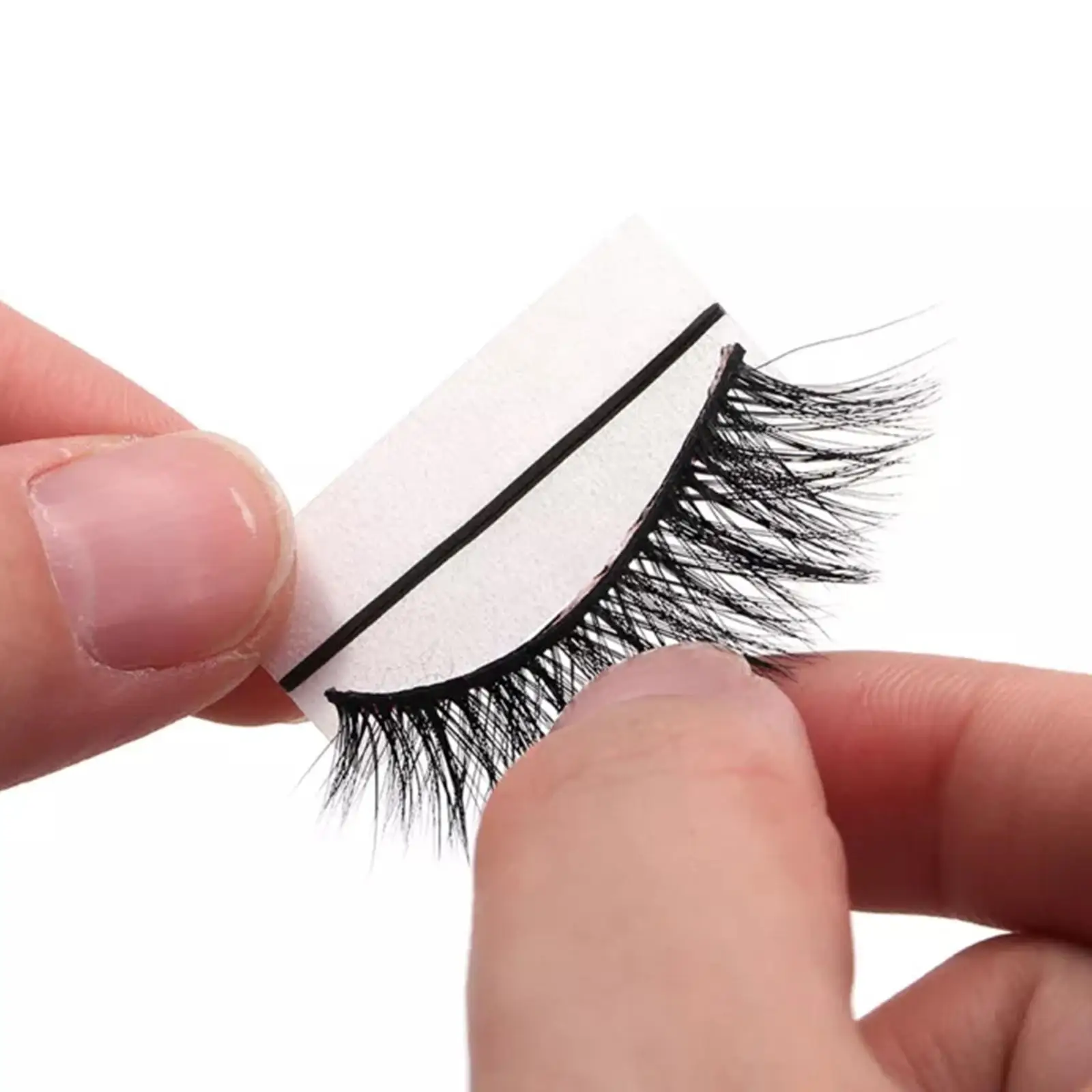 50/40PCs Self Adhesive Eyelash Strips Lash Glue Reusable Strips Eyelashes Tape Glue False Tool Adhesive Eye No Makeup Lash B7N2