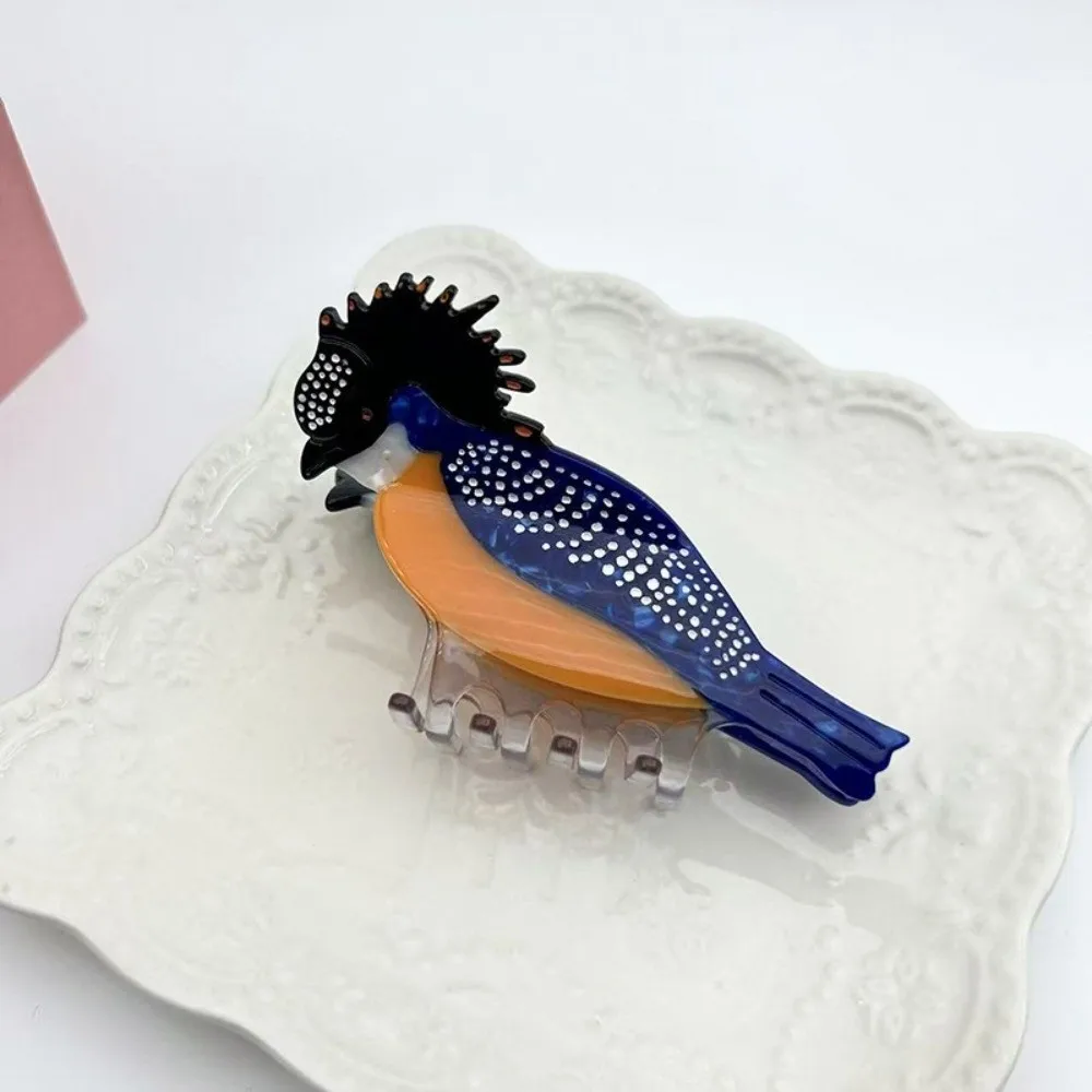 Cute Parrot Acetic Acid Hair Claw Swallow Penguin Bird Hair Clip Headwear Duck Cartoon Animal Shark Clip Daily
