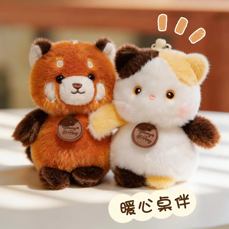 

Милые сидячие плюшевые игрушки: красная панда, лиса, ленивец, кошка, слон, овца. Мягкие плюшевые куклы, игрушки для малышей, подарки для детей.