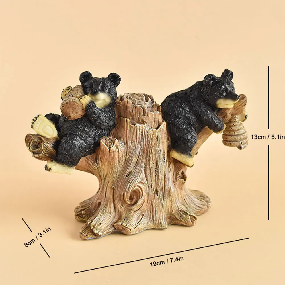 樹脂製のクマの彫刻,リビングルームの装飾,彫刻の手工芸品,置物,創造的なスタンディングベアの装飾