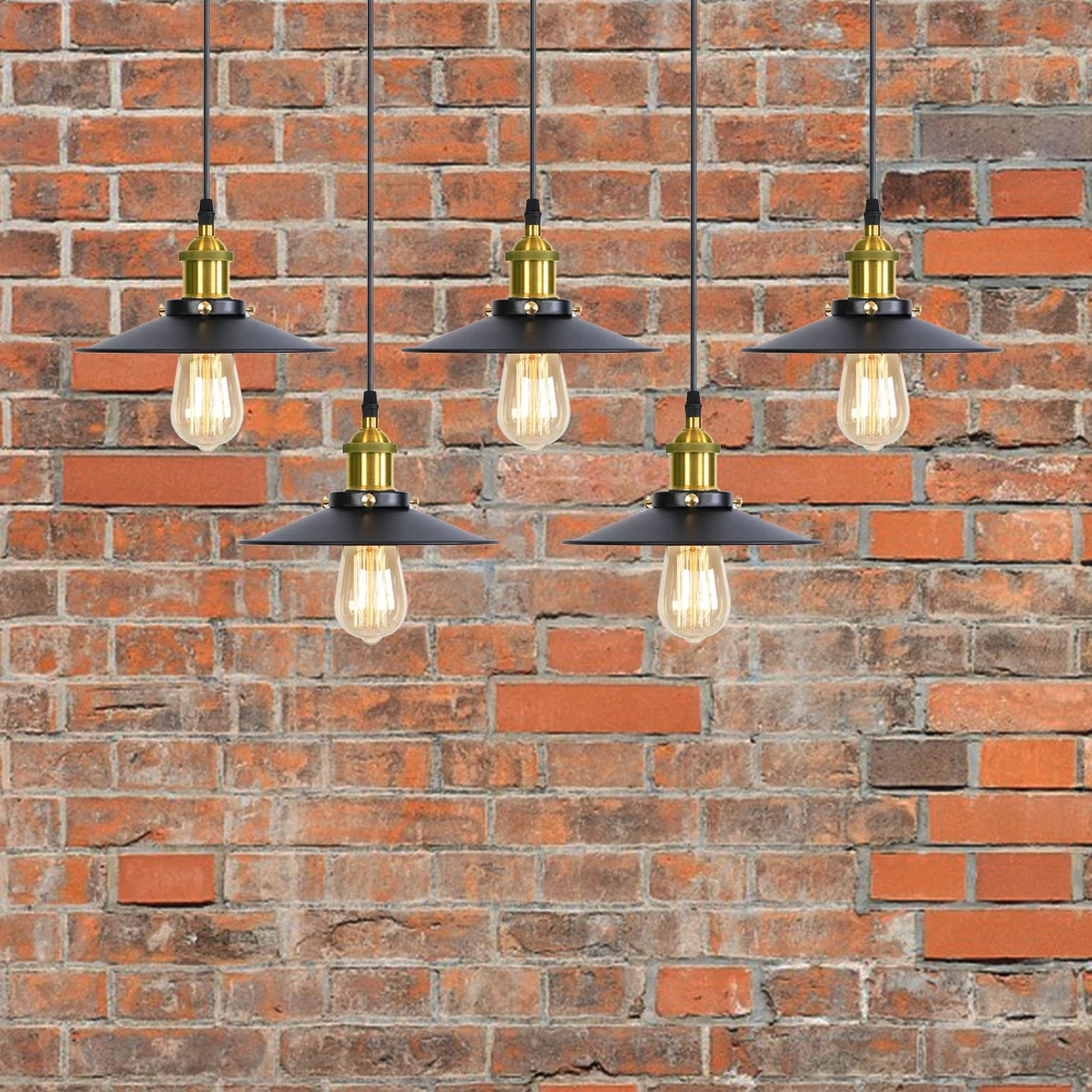 Loft Style Edison Vintage Industrial Retro Pendant Light E27 Lamp Holder Iron Restaurant Bar Counter Attic Bookstore Lamps