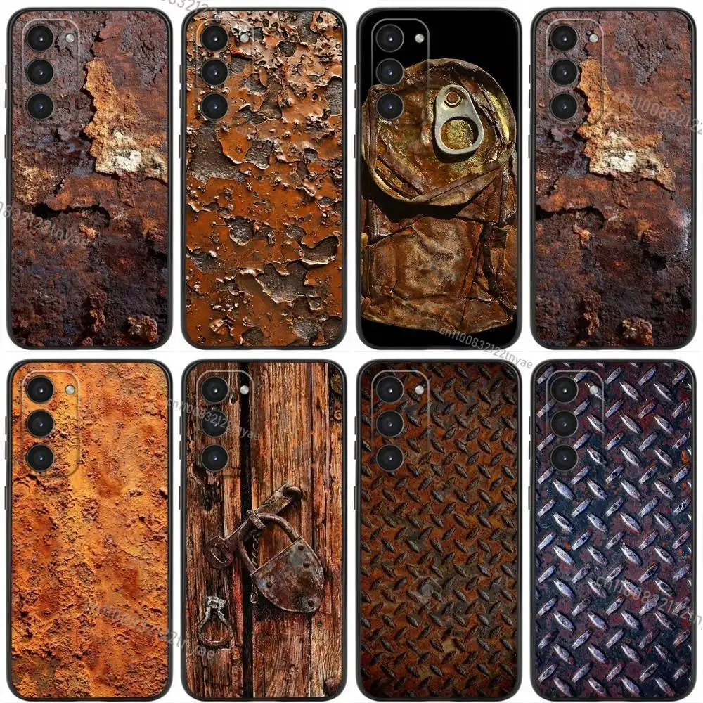 

Retro Industrial Style Rusty Phone Case For Samsung Galaxy A20,21s,22,31,32,52,53,72,73,80,91 Soft Liquid Silicone Black Cover