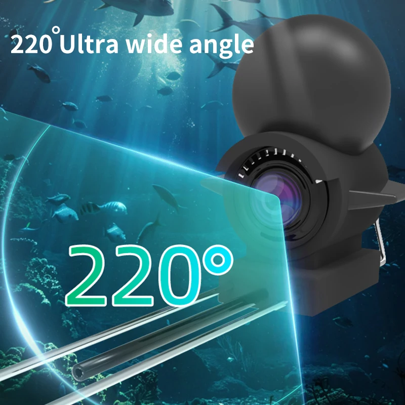 دودوسي 220 °   كاميرا الصيد تحت الماء المحمولة 1080P 4.3 ''LCD صياد السمك المحمولة عمق السمك مكتشف المياه مع الرؤية الليلية