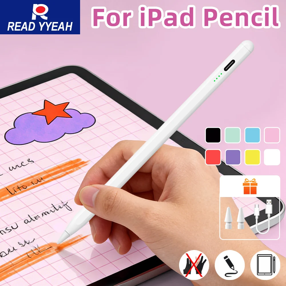 

Готово! Стилус для Apple Pencil, совместимый с iPad Pro 13 M5, 12.9, Air 11 M4, M3, A16, 10-го поколения, 10.9, 8, 9-го поколения. Сенсорный стилус для iPad.