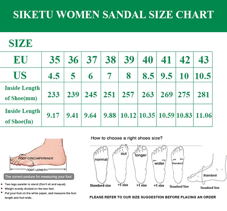 SIKETU Brand Casual Summer Wedge Sandals Women Solid Color Breathable Round Toe Shoes Slip on Hook Loop Beach Outside Office 42