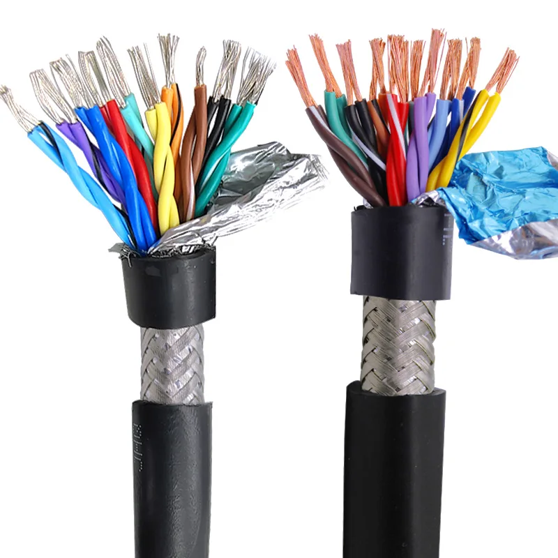 20AWG 22AWG 24AWG 6-24-core 5 meters twisted-pair shielded cable PVC pure copper core communication signal soft control cable