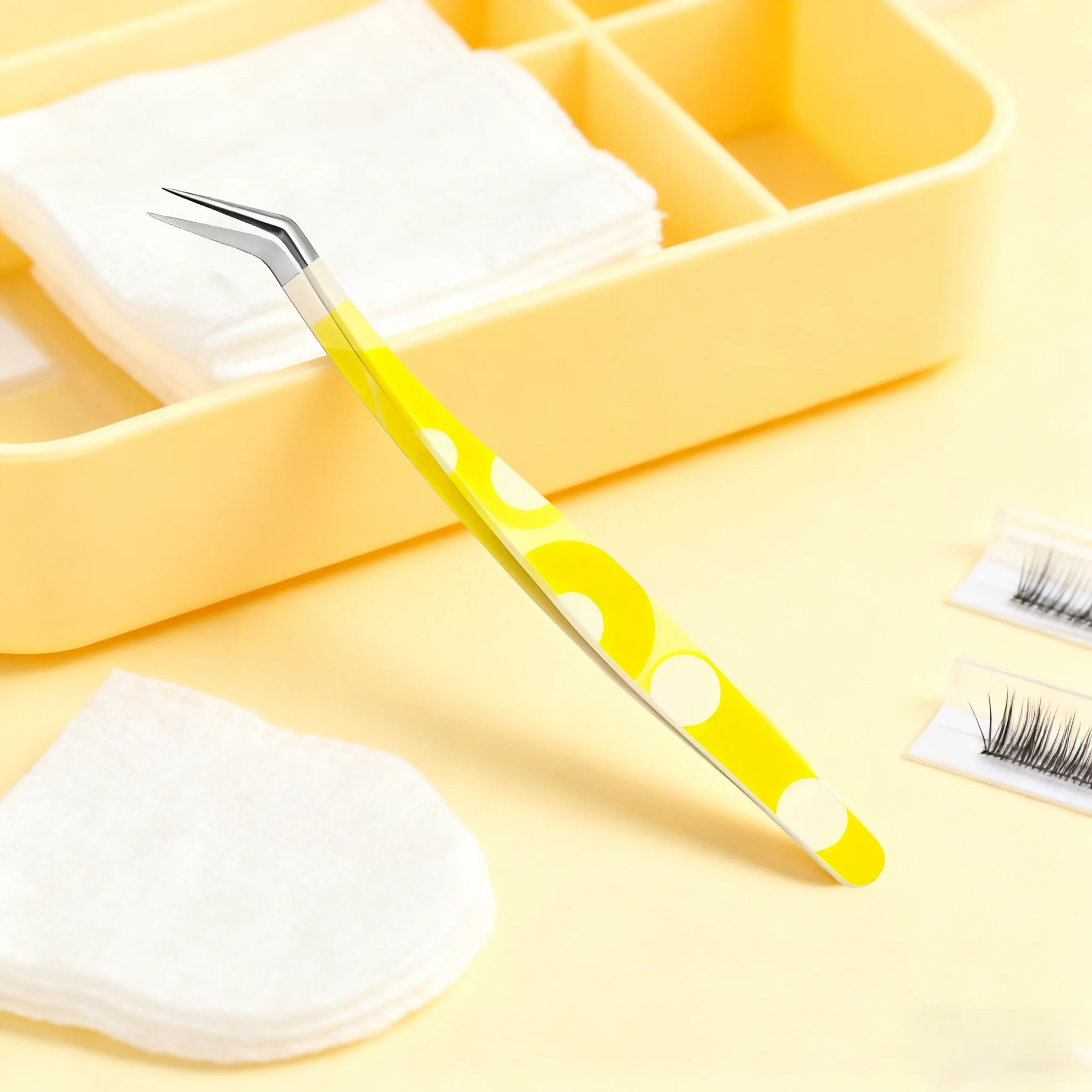 แหนบต่อขนตา 1 ชิ้น/4 ชิ้น สำหรับต่อขนตา เครื่องมือติดขนตา แหนบต่อขนตาความแม่นยำสูง สำหรับต่อขนตา