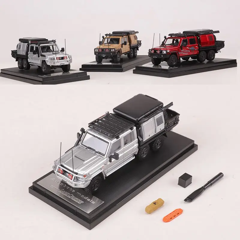 Autobots 1/64 kluzer lc79 zweireihige 6*6 modifizierte Offroad-Pickup-Legierung Auto Modell dekoration