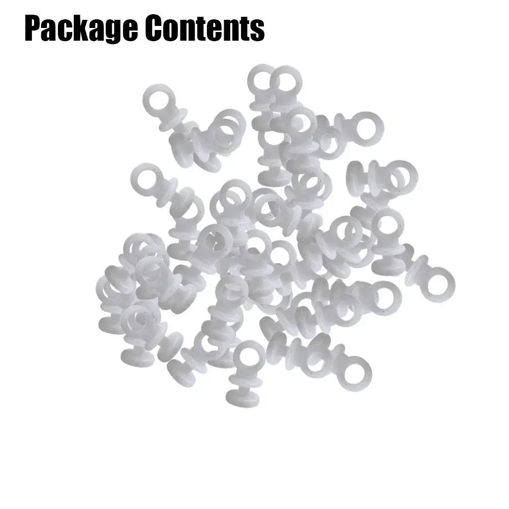 50PCS Plastic Curtain Track Hooks Runner Fit For Camper Van Motorhome Caravan Boat White Interior Car Accessories view 4