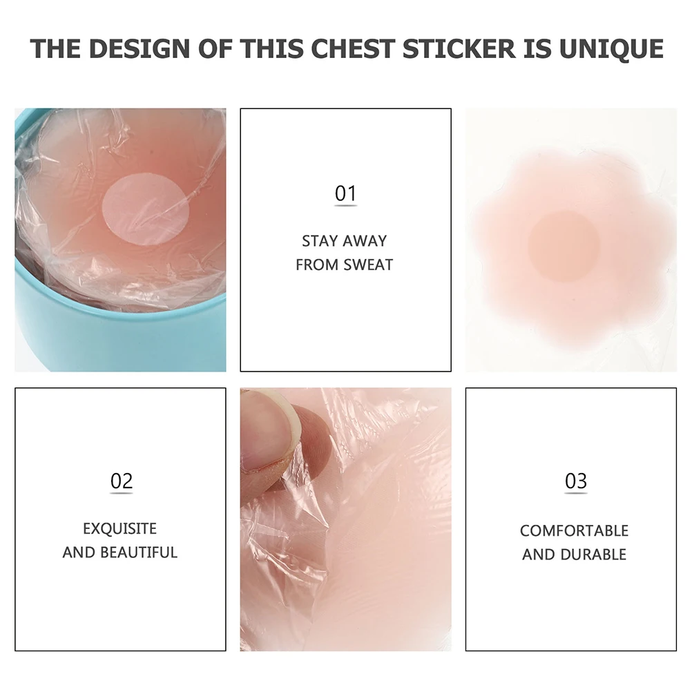 

1Set Nipples Cover Paste Exquisite Stickers Female Nipples Stickers Safe Body Small Size Portable No Tools Needed Long Lasting