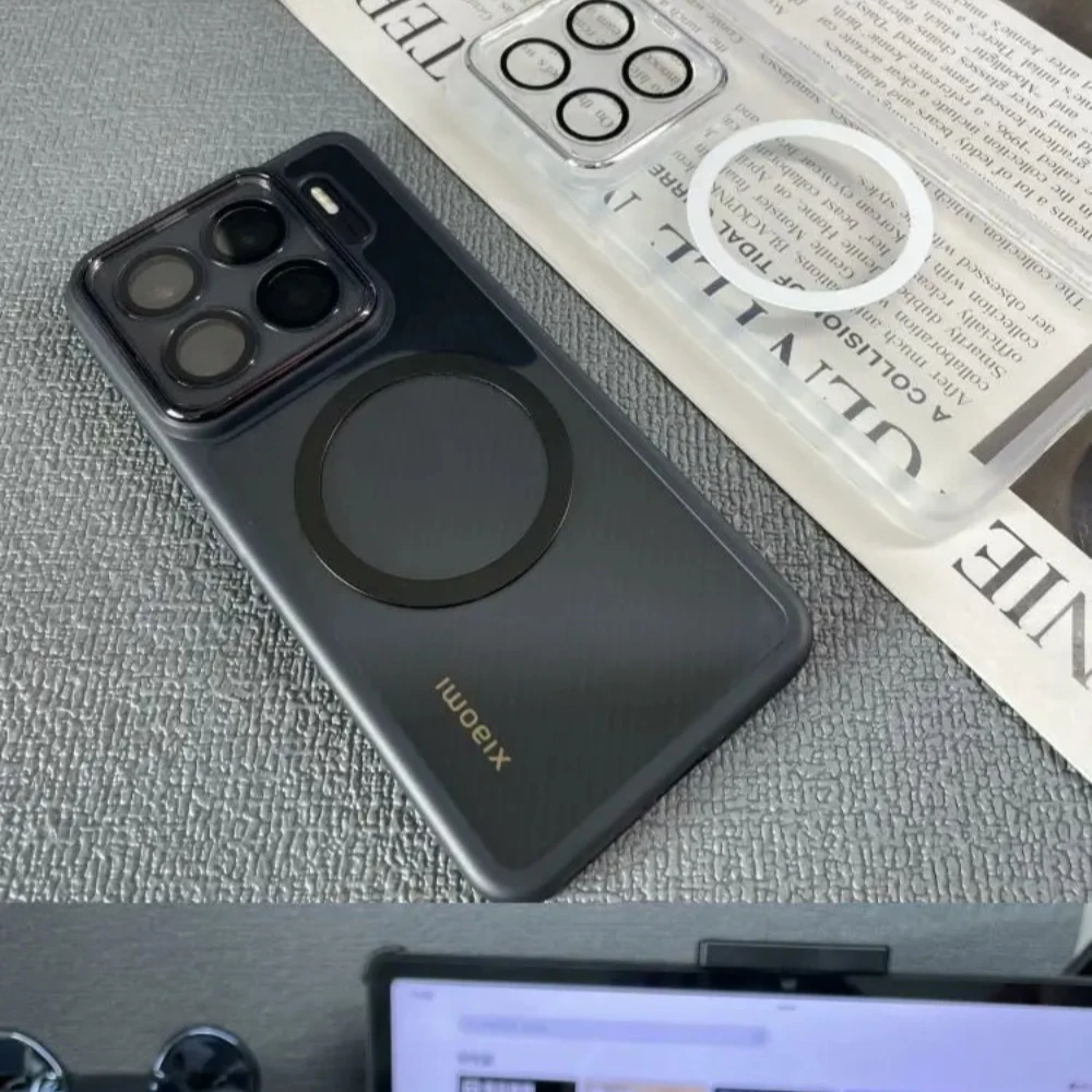 شعبية شفافة بولي TPU شحن لاسلكي حالات ل Xiaomi 15T 14T برو 15 14 المدمج في حامي العدسة إطار ناعم غطاء مقاوم للصدمات