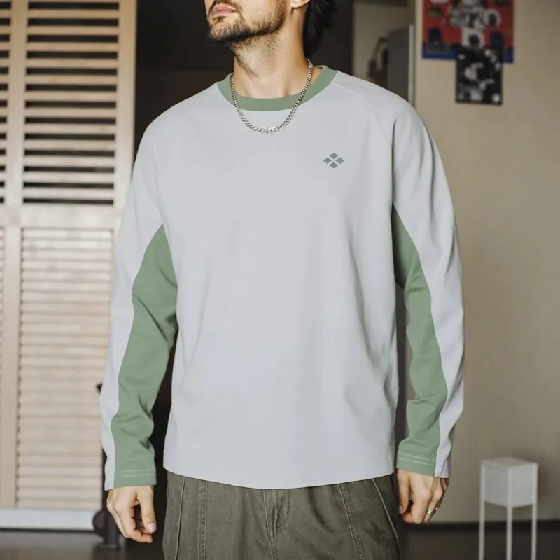 Men Women Mountain Style Color Block Long Sleeve T Shirt Breathable Moisture Wicking Outdoor Sports Commute Tops