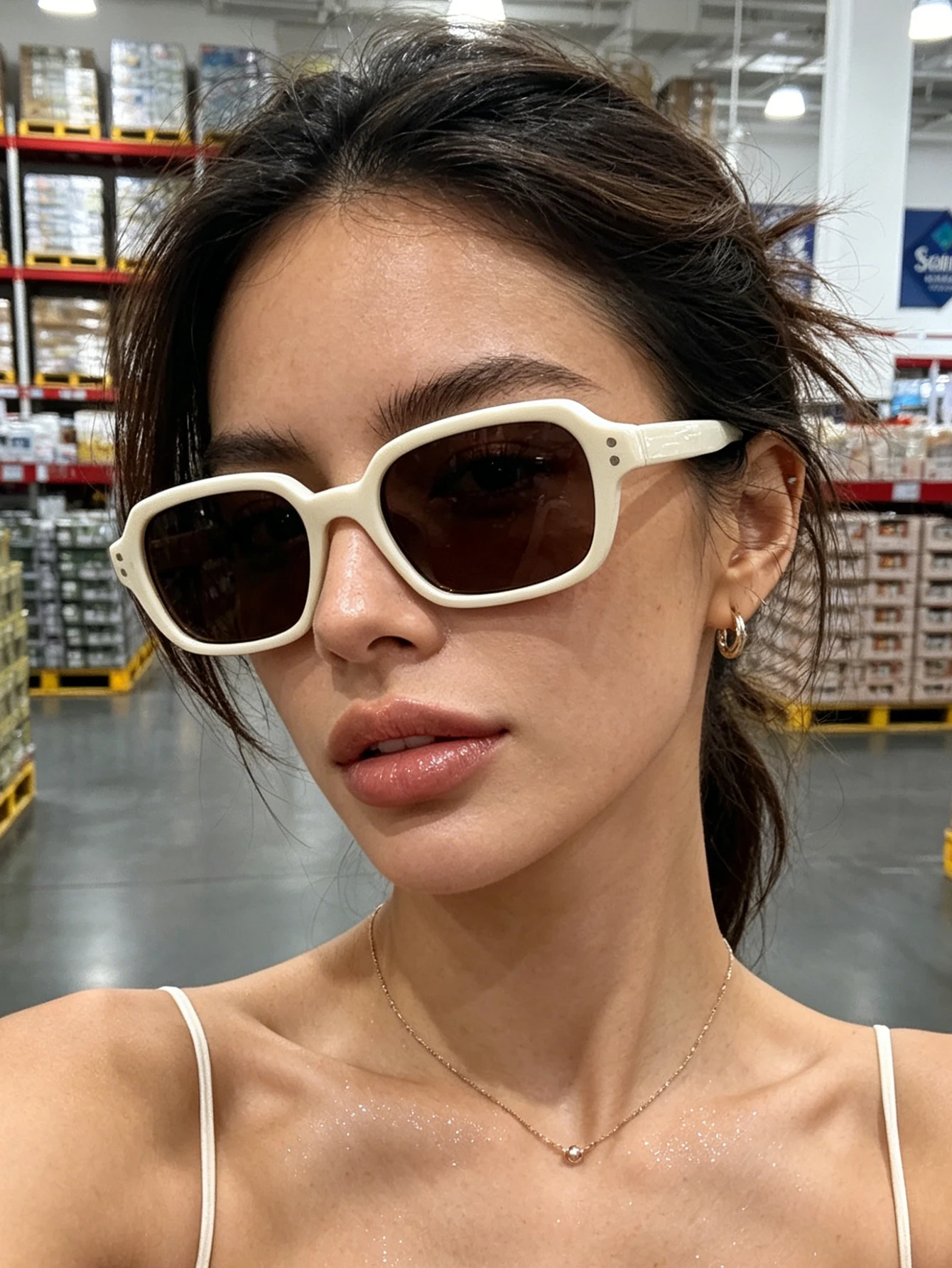 1Pc Retro European Oval Frame Fashion Glasses Unisex Suitable for Daily Matching And Street Photography