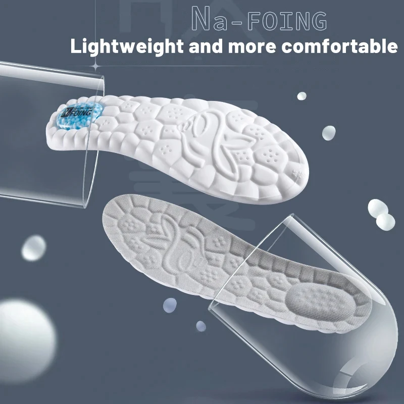 1 Pair New Upgrade Explosive Rice Capsules Sports Insoles For Shoes Sole Comfortable Shock Absorption Breathable Running Insoles