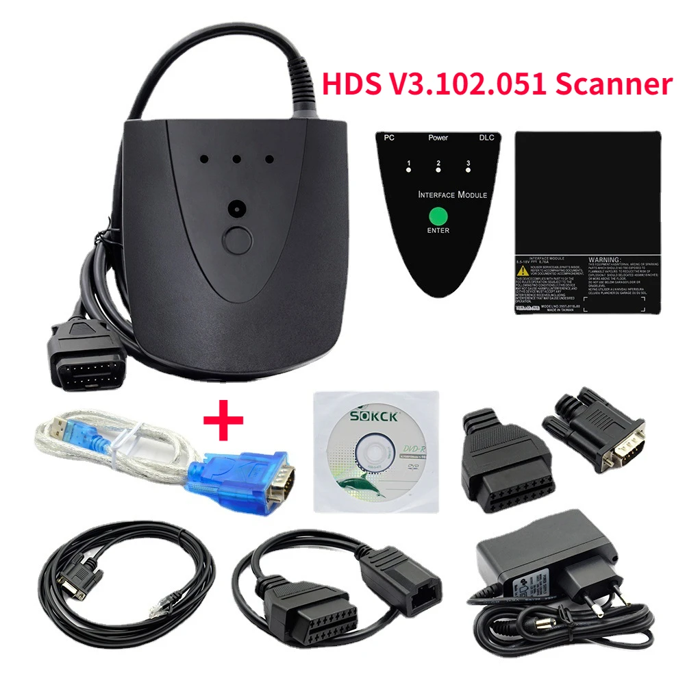 For Honda HDS V3.102.051 Obd2 Car Scanner HIM Diagnostic Tool Newest Version with Double Board USB1.1 To RS232 automotive tools