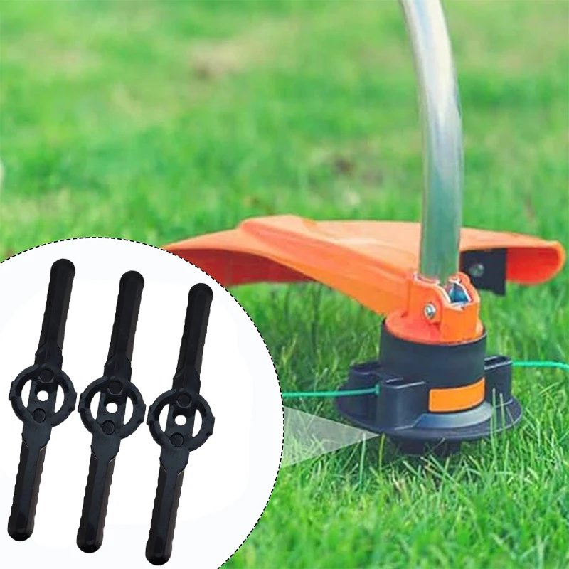 Plastic Lawn Mower Blades Nylon Grass Trimmer Blades High Strength Replacement Easy Fit Garden Weeding Trimmer Spare Accessories