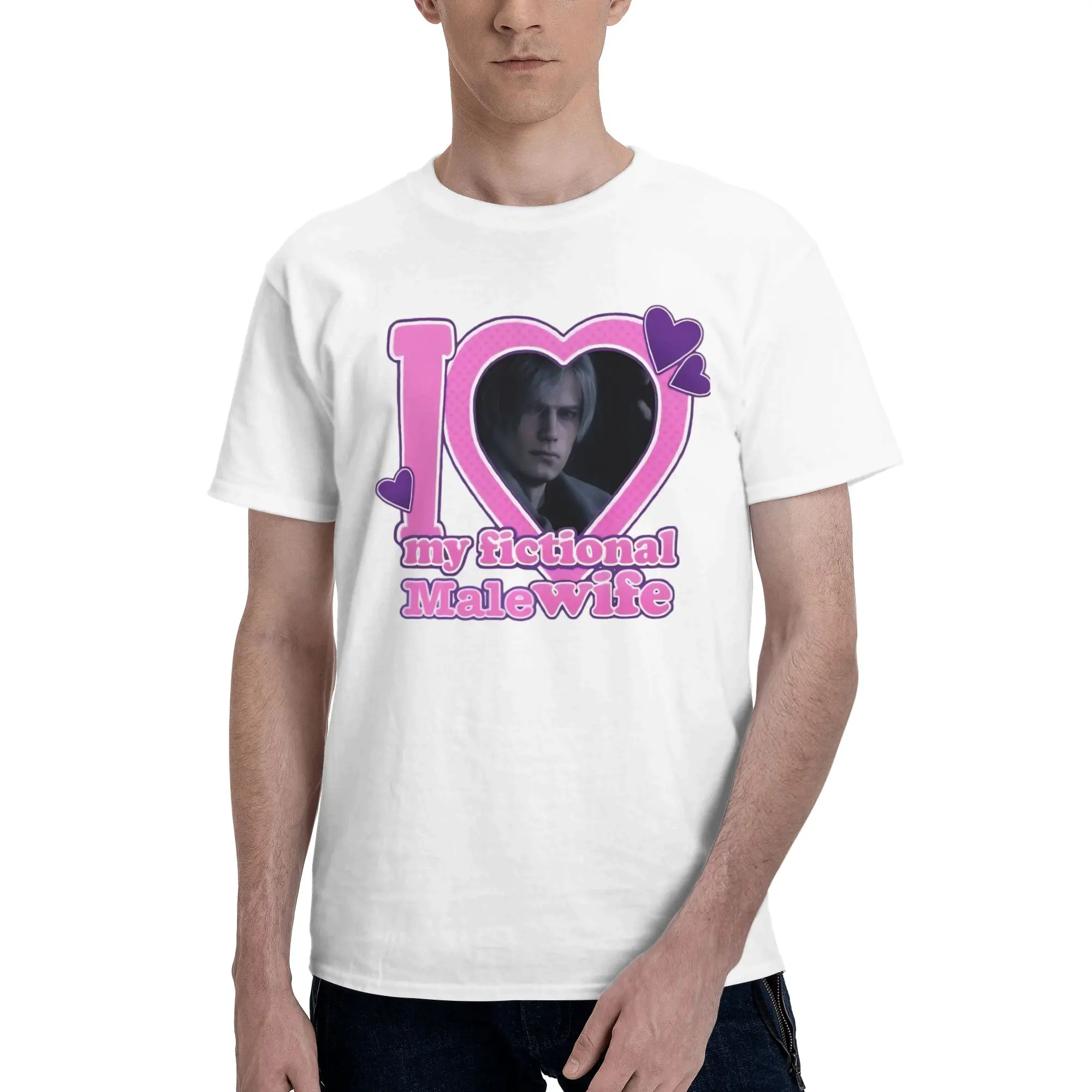 Camisetas I Love Leon Kennedy para homens e mulheres, camiseta vintage 100% algodão, gola redonda, manga curta, roupas plus size
