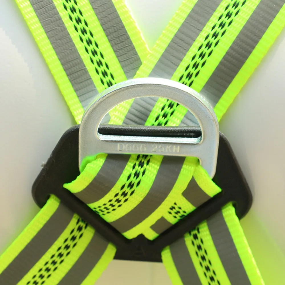 New Reflective Full-Body 5-Point Fall-Arrest Safety Harness for High-Altitude Operations & Outdoor Use