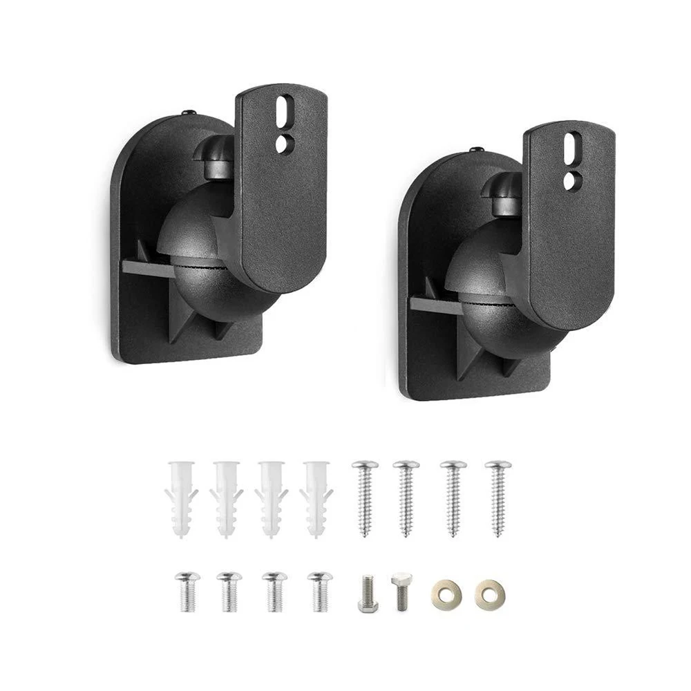1Pair=2Pcs Universal Speaker Wall Mount Bracket For Logitech Z906 Satellite Surround Hanger Wall Tilt Angle Rotation Stand