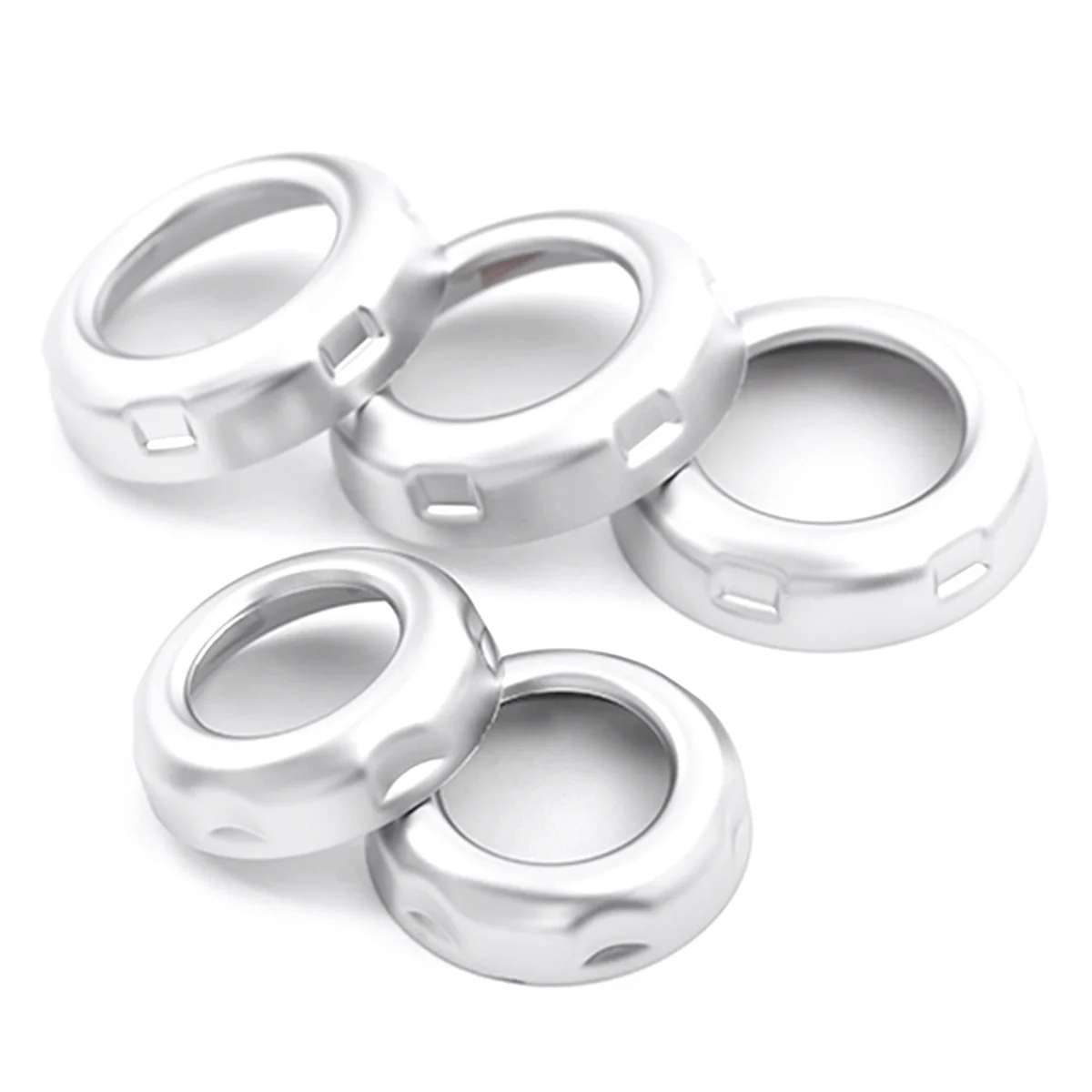 

5 Pcs Chrome Volume & Air Conditioning Knobs Trim for Land Rover Discovery 4 LR4 Range Rover Sport