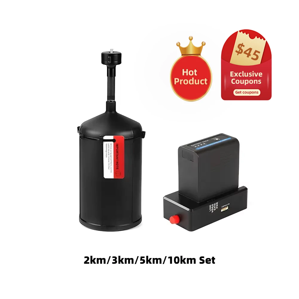 Fiber Optic Image Data Module Transmission to Ground Receiver Optical Link Sky Endpoint for FPV indoor and underwater drones