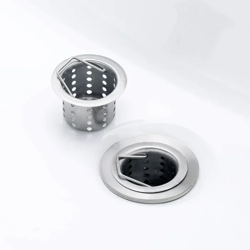 Stainless Steel Water Tank Strainer Sink Sewer Filter Waste Screen Floor Drain Hair Colanders for Kitchen Bathroom Accessories