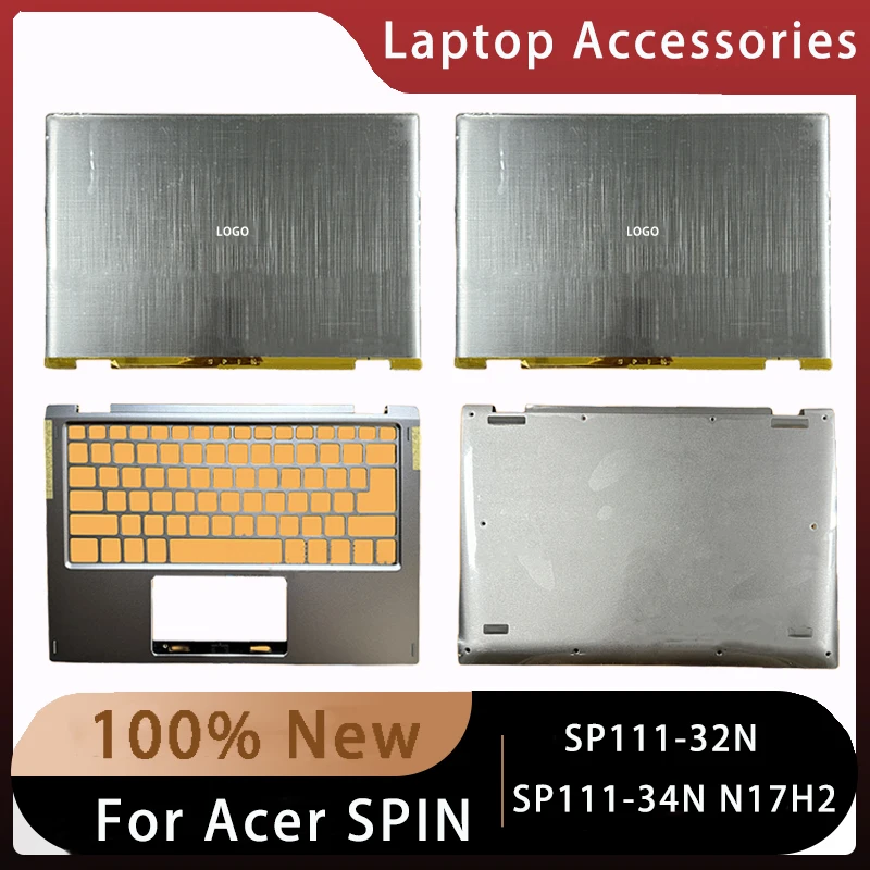 Imagem -01 - Tampa Traseira do Portátil Lcd com Logotipo para Acer Spin Sp11134n Sp111-32n N17h2 Novo tampa traseira do portatil lcd com logotipo para acer spin sp11134n sp111 32n n17h2 novo 01