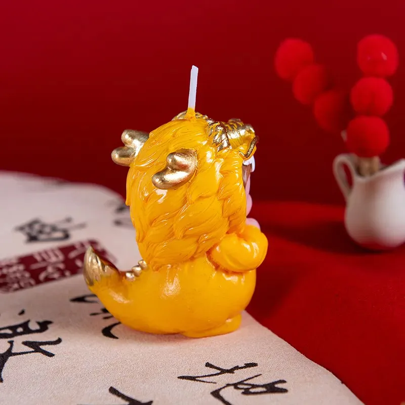 Zodiac Dragon Birthday Candles Aromatherapy Candle    Creative Dragon Cake Candle Children's Birth Party Cake Decor Candle ZI394