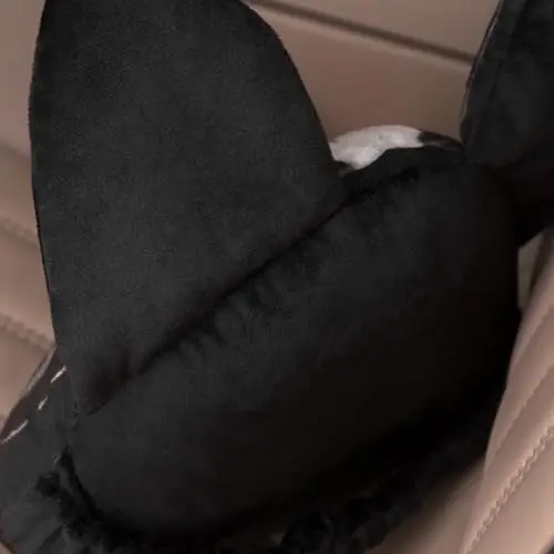 

Plush 3D Dog-Shaped Car Neck Support Pillow For Headrest Comfort During Travel Or Office Use