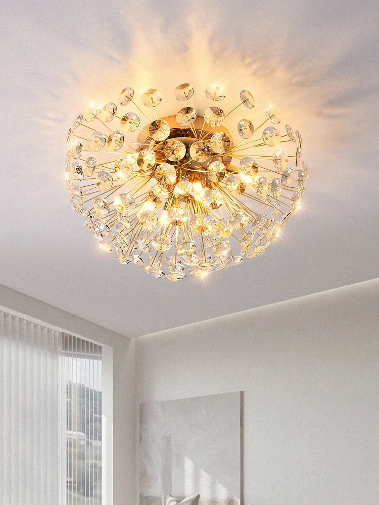 Dandelion Crystal Ceiling Light 2023 New Style Living Room, Bedroom, Study Decoration Light Creative Sun Flower LED Light