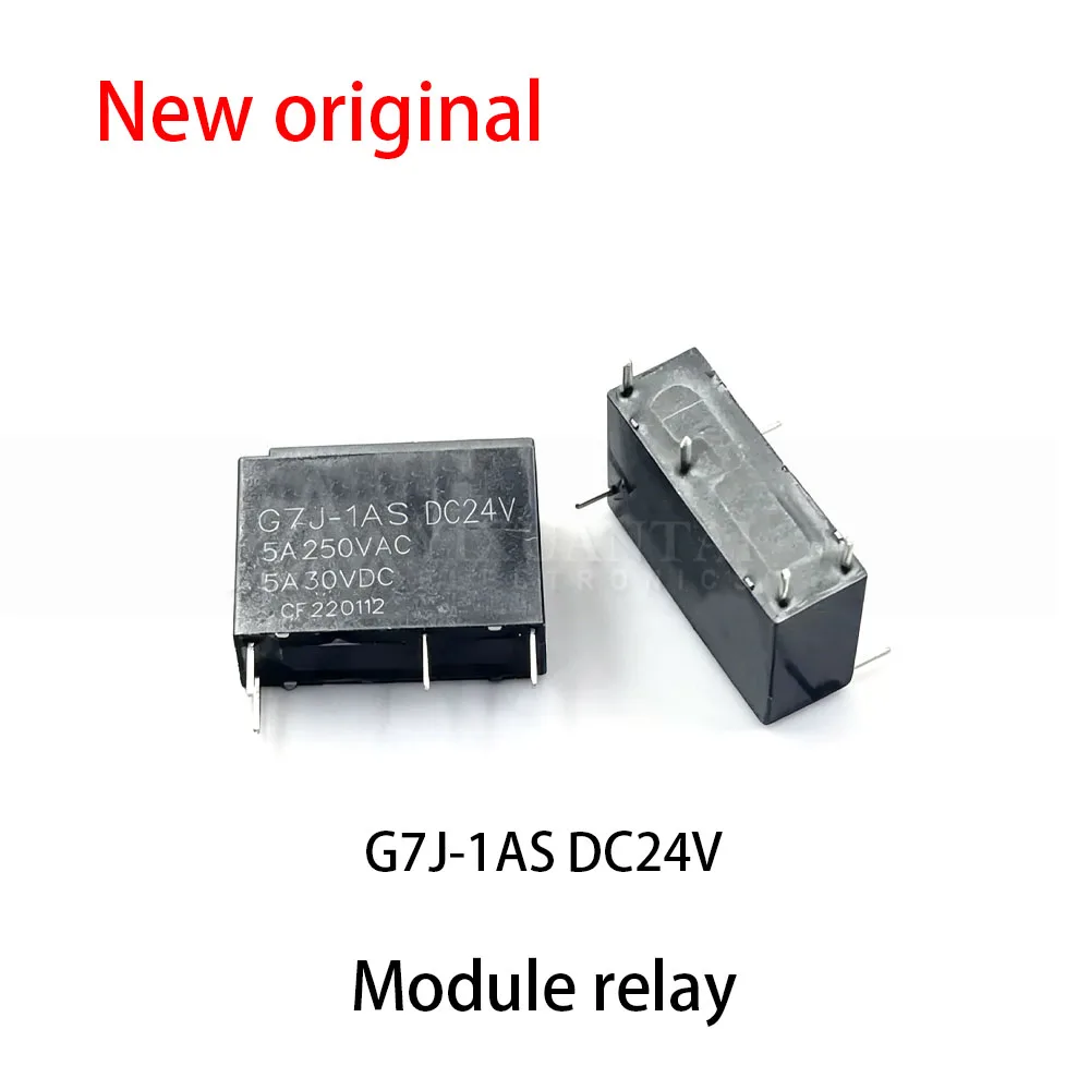 (10pcs) 100% New relay G7J-1AS DC24V 4-pin normally open 5A 24VDC