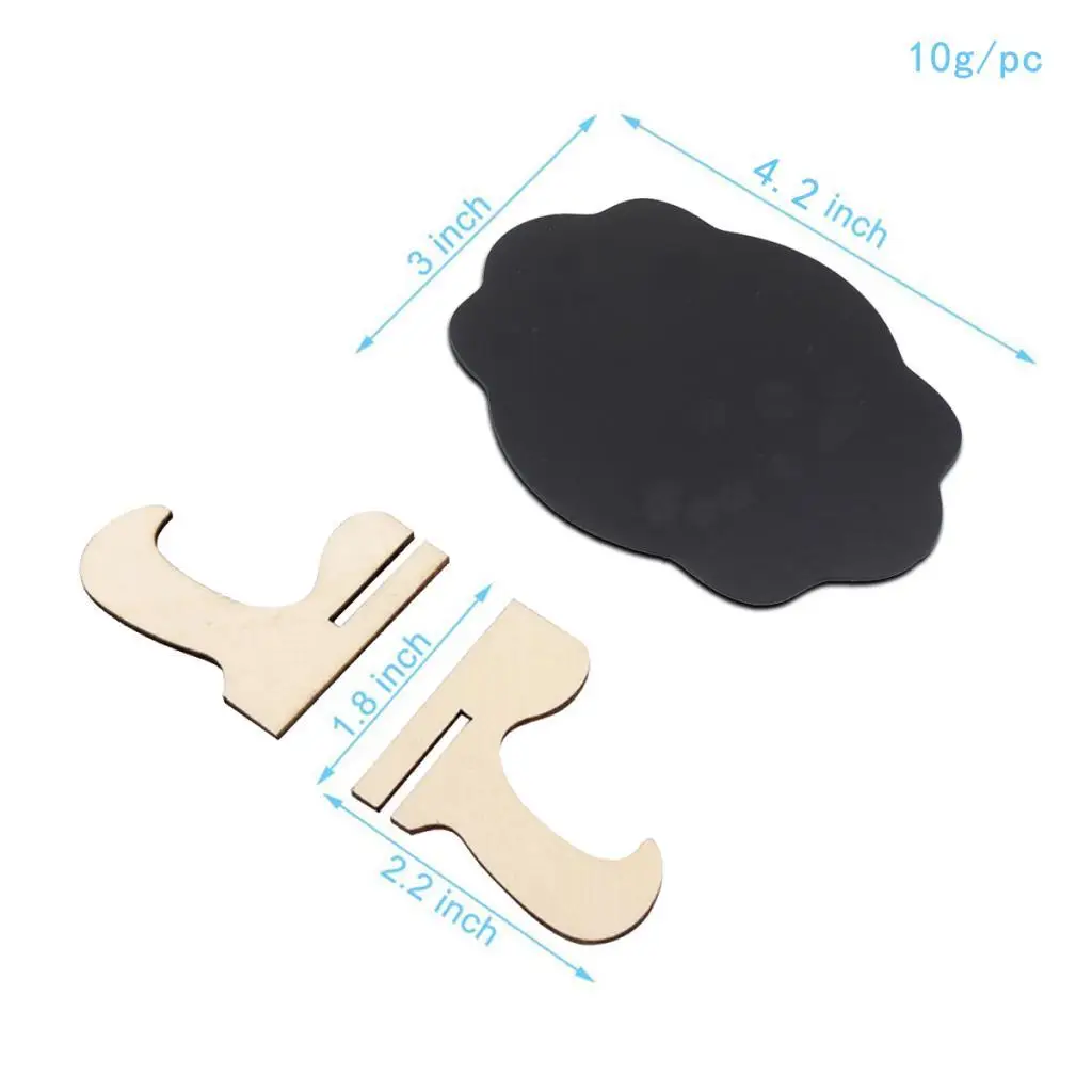 Quadro De Madeira Retangular Com Base, Quadro De Mesa, 11cm, 2x10 Pcs