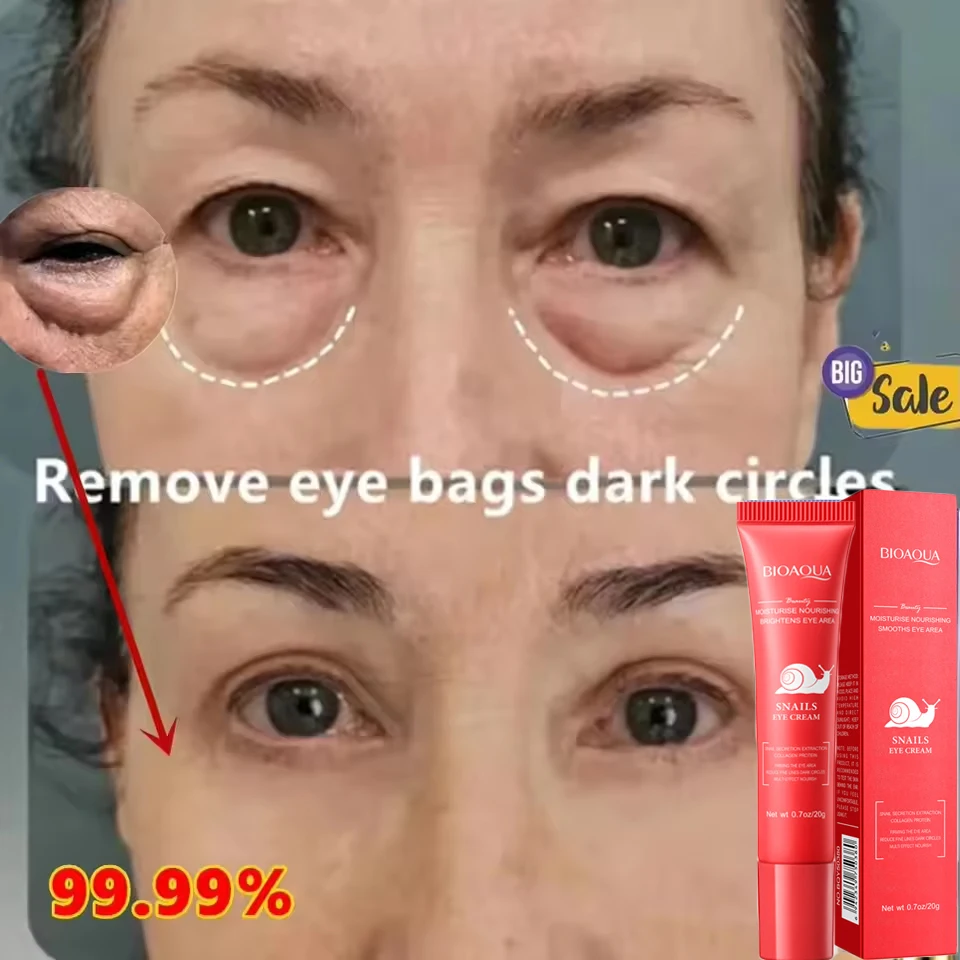 Instant Eye Bag Removal Cream Collagen Anti-Wrinkle Firming Skin Fade Fine Lines Anti Dark Circle Puffiness Brighten Eye Care