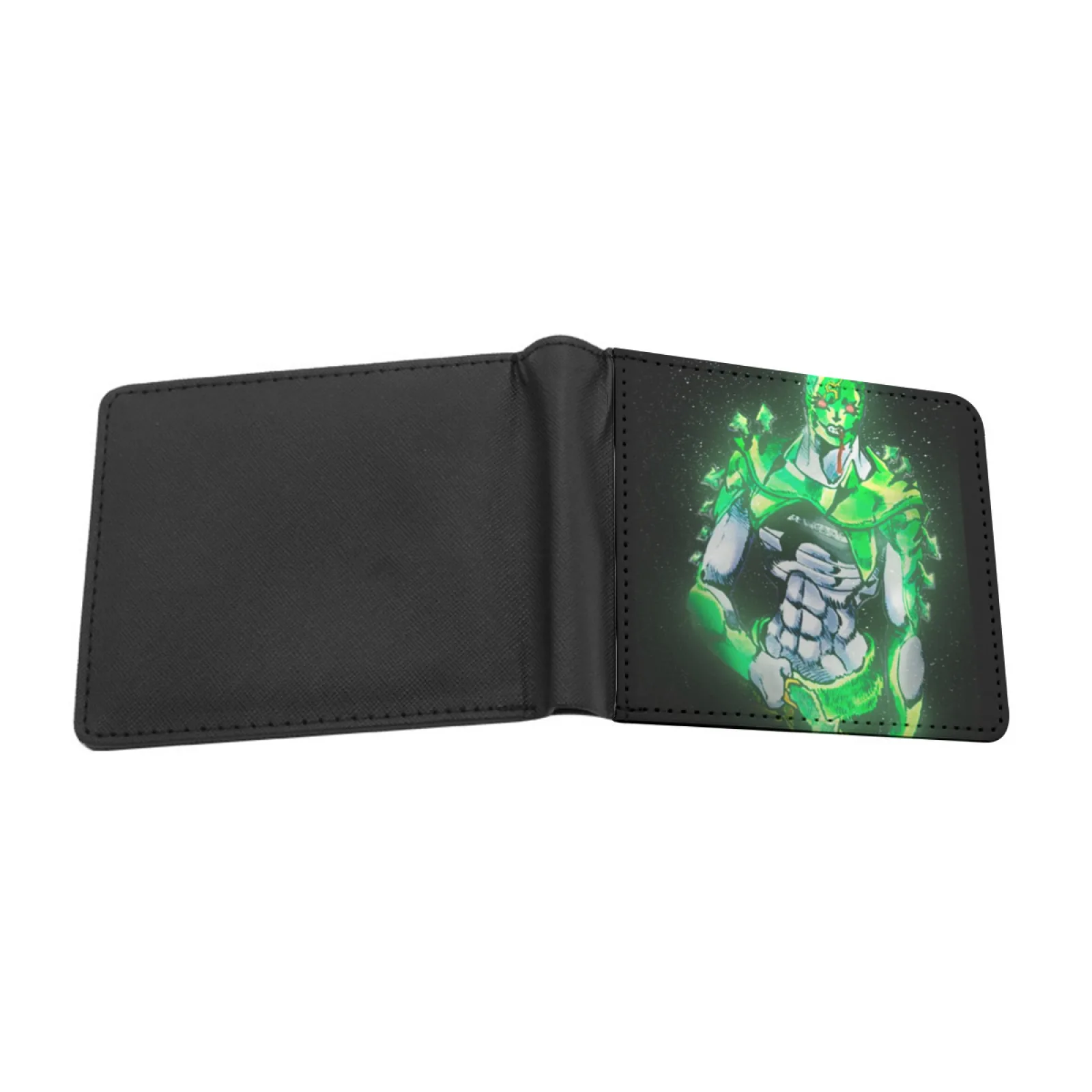 C Moon Short Men's Wallets Credit Card Holder Retro Wallet Male Pu Leather Wallet Sleeve Anime Jojos Bizarre Adventure Stone