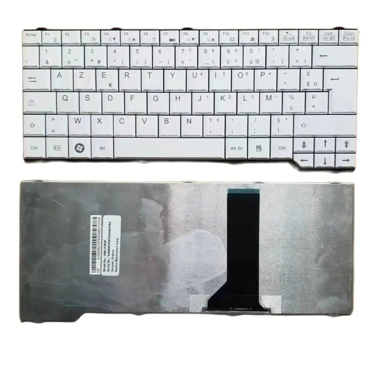 Nouveau Clavier Français FR Pour Fujitsu Siemens Esprimo V6505 V6515 V6535 V6545 X9510 Blanc NSK-F3P0F