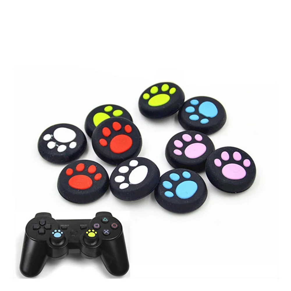 Tampa de silicone para polegar, pata de gato, para playstation 5 ps5/ps5 slim/ps4 xbox series x/s one, controlador, tampa de polegar