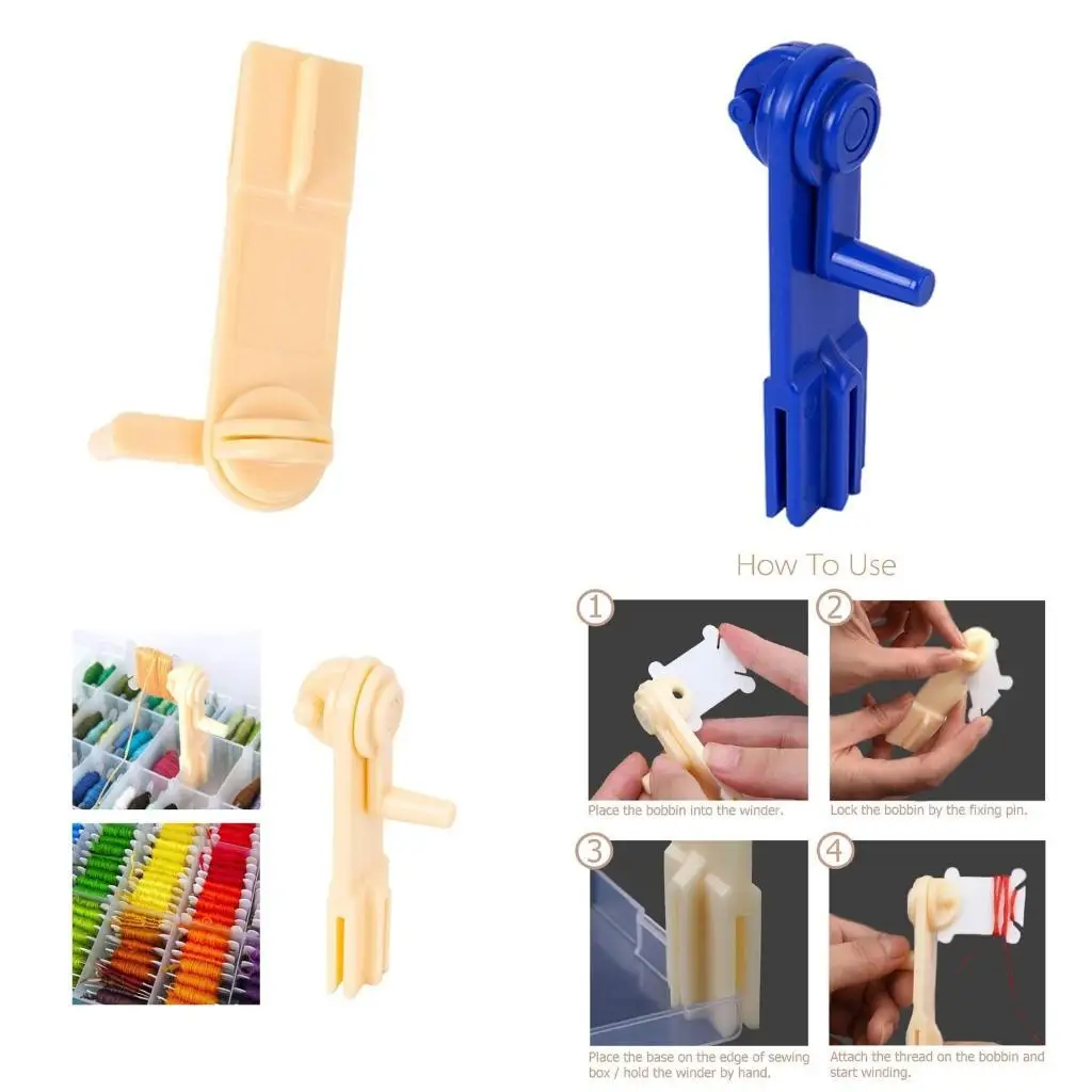 

Y1UB Plastic Winder Embroidery Thread Bobbins Floss For Crossing Stitches Storage Sewing