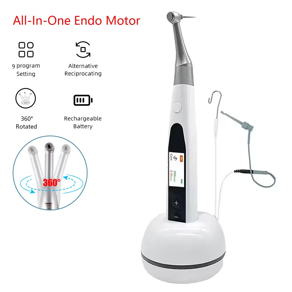 Dental Endomotor With Apex Locator  16:1 Contra Angle Endodontics Locator 10 Modes  Root Canal Endomotor Treat Dentistry Tools
