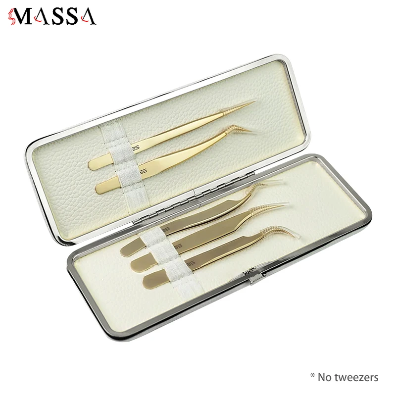 まつげエクステンションピンセット収納ボックス 8 スロット光沢のあるデザインオーガナイザーケースバッグピンセットラッシュブラシアプリケーター収納