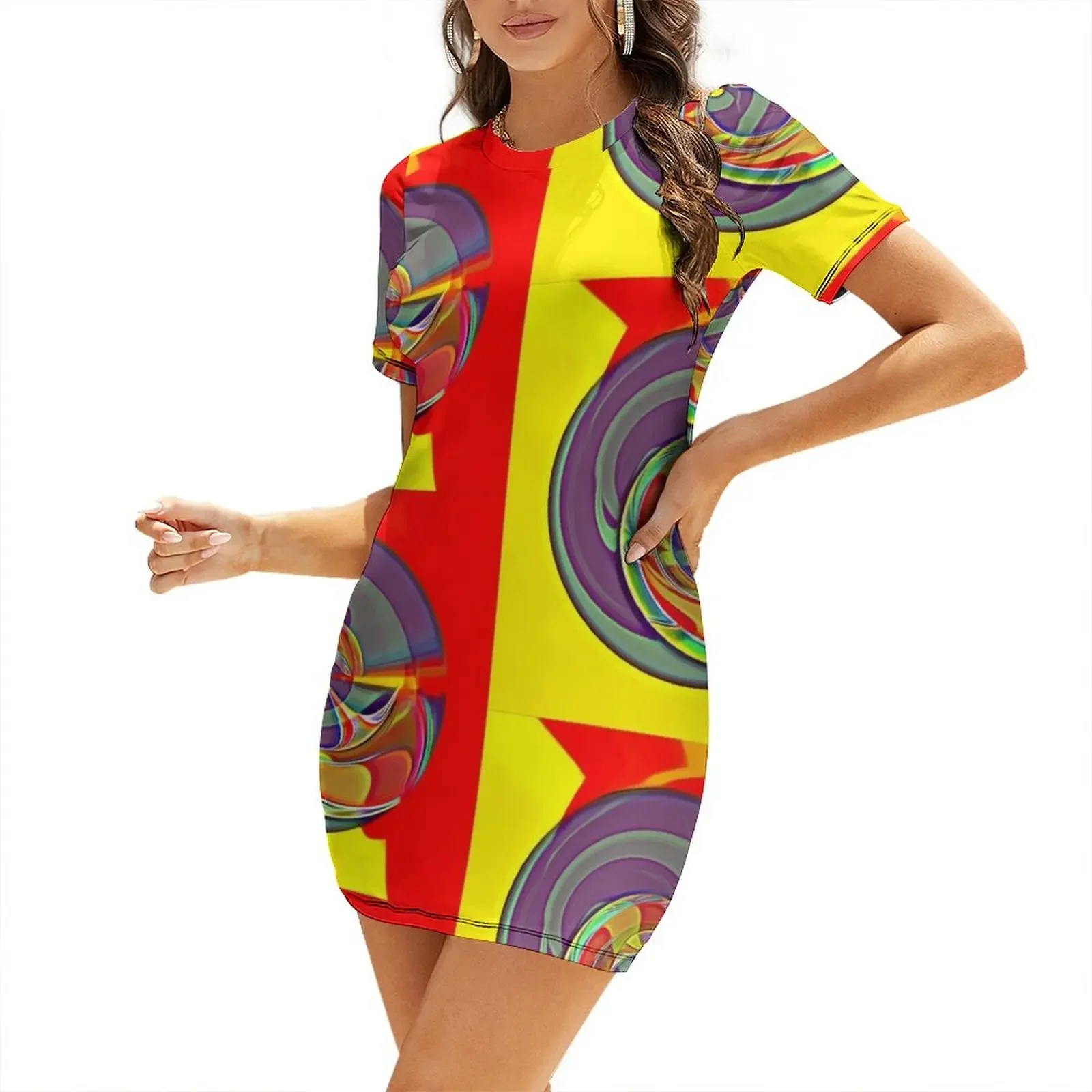 

Flash Emblem Short-Sleeved Dress dress women summer 2025 Women's summer dress Woman clothes summer dresses women 2025