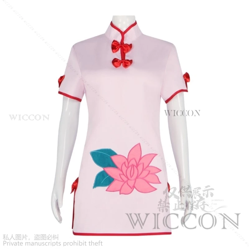 Anime Ranma 1⁄2 Nibun-No-Ichi champú Cosplay disfraz peluca estilo chino Chi-Pao vestido de sirvienta mujer Sexy Kawaii traje de fiesta Lolita