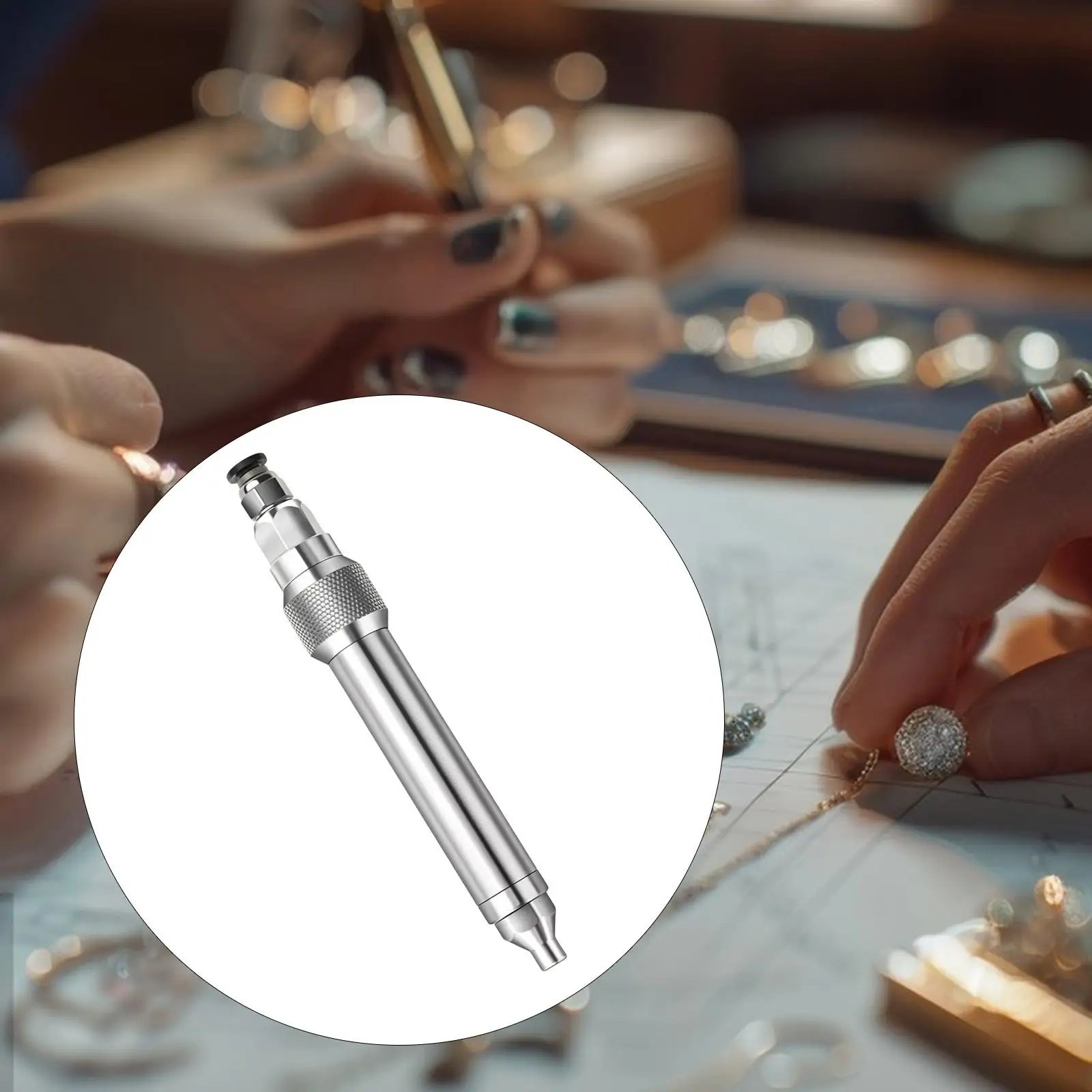 

Пневматическая шлифовальная ручка для поверхности золотого и серебряного цвета, регулируемая долговечность, шлифовальный инструмент для ювелирных изделий, текстурирующая ручка с металлической поверхностью для художников