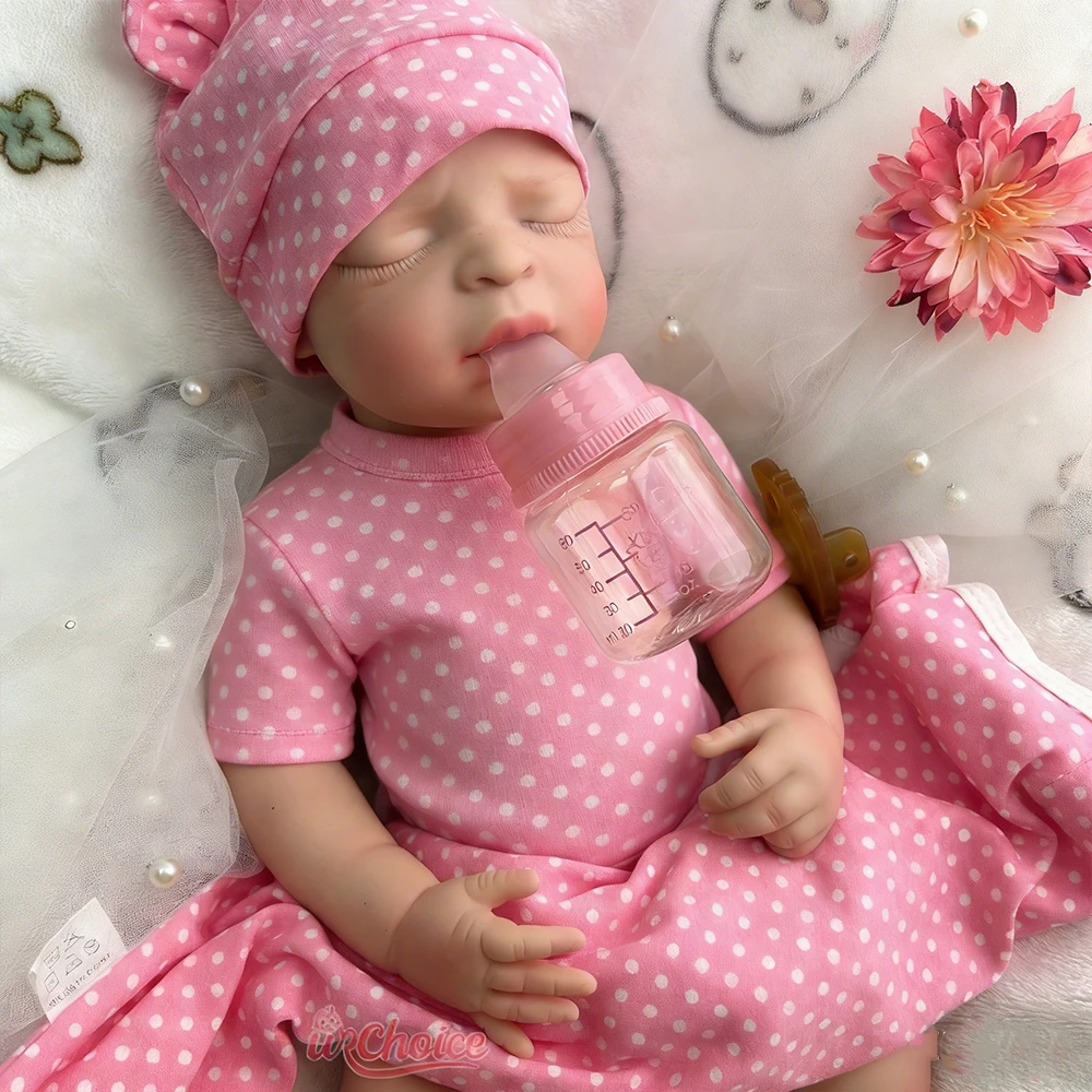 44cm Full Body Soft Silicone Reborn Doll for Expectant Mothers Realistic Handmade Visible Veins Weighted Doll for Christmas Gift